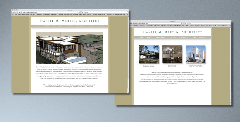 Daniel M. Martin, Architect Website